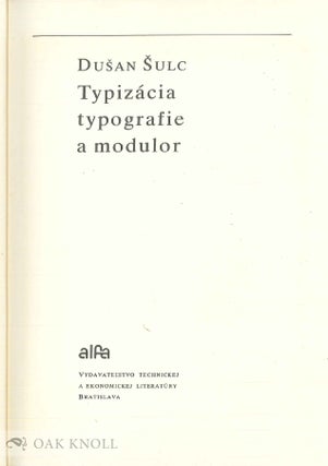 TYPIZÁCIA TYPOGRAFIE A MODULOR.
