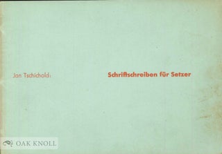 Order Nr. 143059 SCHRIFTSCHREIBEN FÜR SETZER. Jan Tschichold