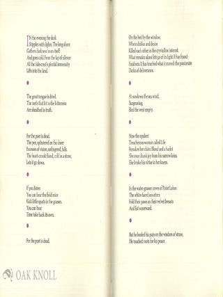 THE POET IS DEAD.