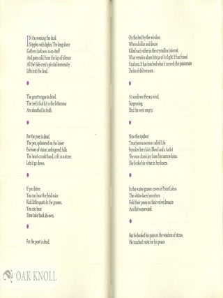 THE POET IS DEAD.