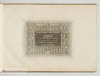 ÉCRITURES ANCIENNES D'APRÈS DES MANUSCRITS & LES MEILLEURS OUVRAGES.