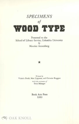 SPECIMENS OF WOOD TYPE.