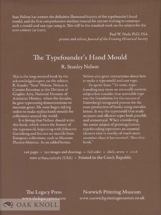 THE TYPEFOUNDER'S HAND MOULD
