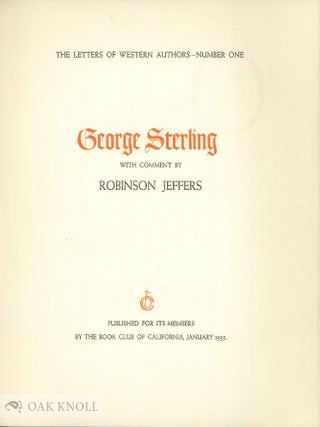 THE LETTERS OF WESTERN AUTHORS.
