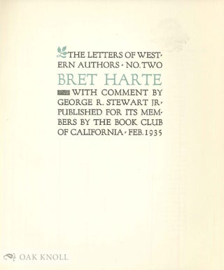 THE LETTERS OF WESTERN AUTHORS.