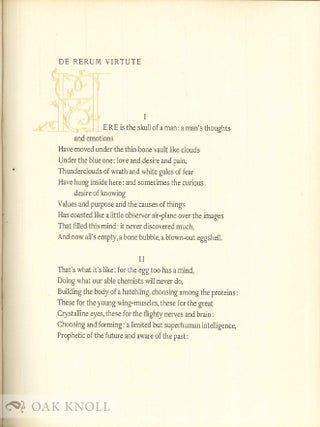 DE RERUM VIRTUTE / THEODORE MAX LILIANTHAL.