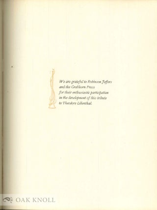 DE RERUM VIRTUTE / THEODORE MAX LILIANTHAL.