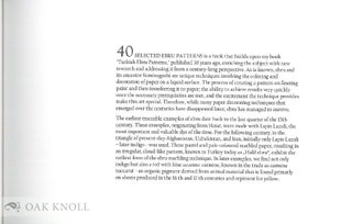 40 SELECTED TURKISH EBRU PATTERNS FROM THE HISTORICAL DEVELOPMENT PROCESS BETWEEN THE 16TH AND 20TH CENTURIES.