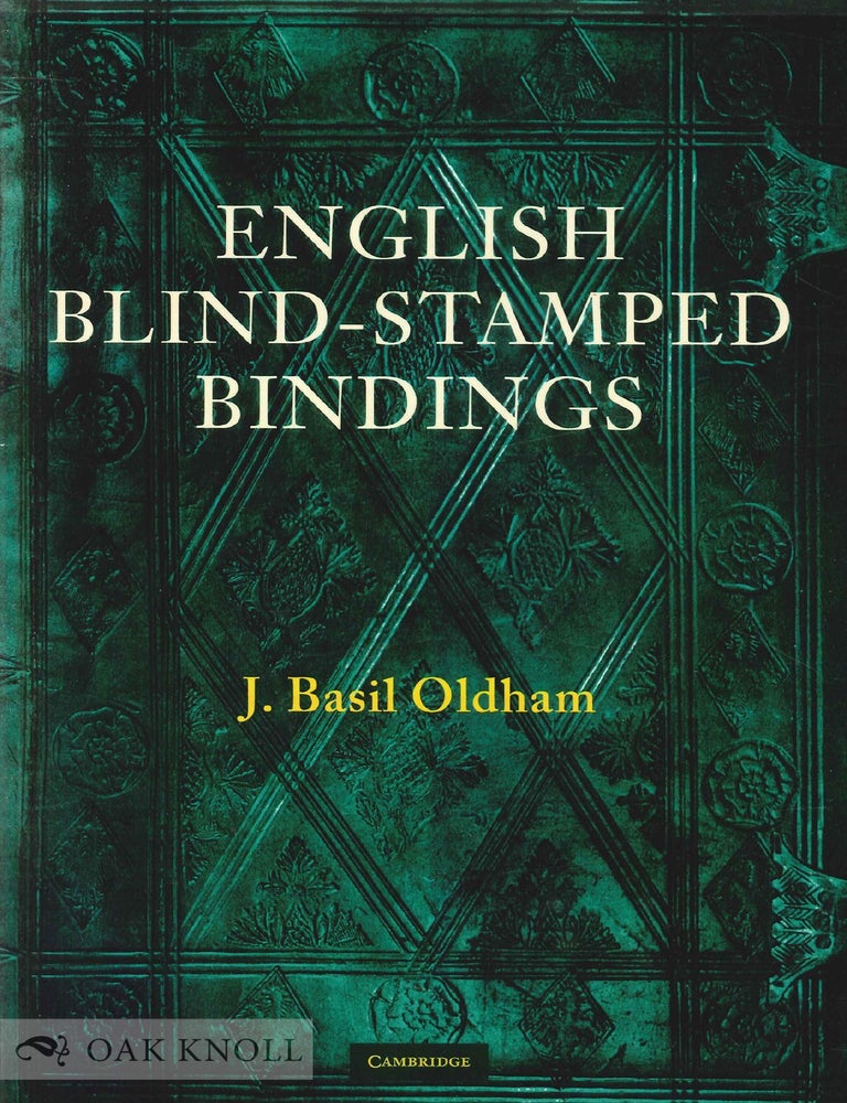 Order Nr. 143348 ENGLISH BLIND-STAMPED BINDINGS. J. Basil Oldham.