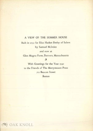 Order Nr. 143381 A VIEW OF THE SUMMER HOUSE
