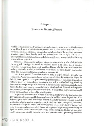 THE PERFECT MACHINE: THE ADAMS POWER PRESS.