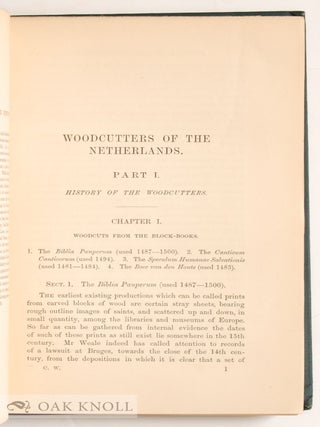 THE WOODCUTTERS OF THE NETHERLANDS IN THE FIFTEENTH CENTURY.