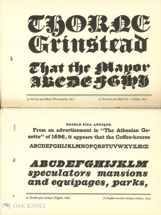 XIXTH CENTURY ORNAMENTED TYPES AND TITLE PAGES