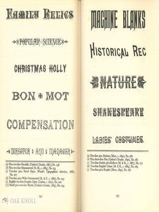 XIXTH CENTURY ORNAMENTED TYPES AND TITLE PAGES