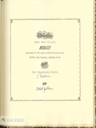 NINETEENTH CENTURY TYPE DISPLAYED IN 18 FONTS CAST BY UNITED STATES FOUNDERS, NOW IN THE CASES OF THE GRABHORN PRESS.