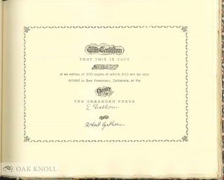NINETEENTH CENTURY TYPE DISPLAYED IN 18 FONTS CAST BY UNITED STATES FOUNDERS, NOW IN THE CASES OF THE GRABHORN PRESS.