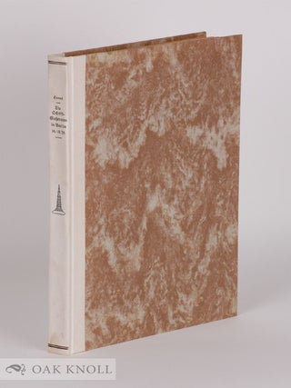 Order Nr. 17558 SCHRIFTGIESSEREIEN IN BERLIN VON THURNENSSER BIS UNGER, NACH. Ernst Crous