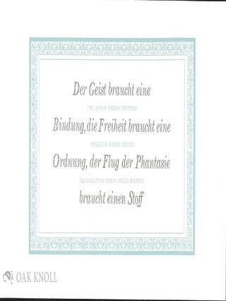 BUCHSTABENFREUDE - THE DELIGHT OF LETTERS.