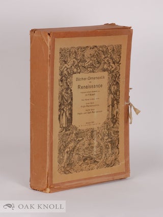 Order Nr. 25200 BÜCHER-ORNAMENTIK DER RENAISSANCE, EINE AUSWAHL STYLVOLLER TITELEINFASSUNGEN,...