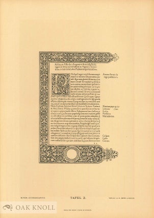 BÜCHER-ORNAMENTIK DER RENAISSANCE, EINE AUSWAHL STYLVOLLER TITELEINFASSUNGEN, INITIALEN, LEISTEN. With DIE BÜCHER-ORNAMENTIK, DER HOCH - UND SPATRENAISSANCE.