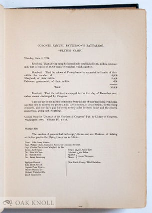 DELAWARE ARCHIVES, MILITARY AND NAVAL RECORDS. FIVE VOLUMES; A COMPLETE SET.