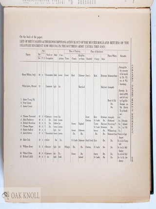 DELAWARE ARCHIVES, MILITARY AND NAVAL RECORDS. FIVE VOLUMES; A COMPLETE SET.