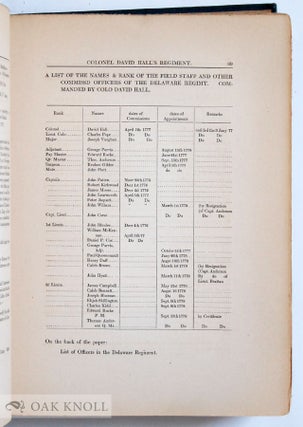 DELAWARE ARCHIVES, MILITARY AND NAVAL RECORDS. FIVE VOLUMES; A COMPLETE SET.