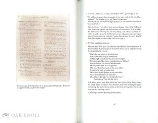 SPECIMEN OF AN ETYMOLOGICAL DICTIONARY ATTRIBUTED TO JOHN MITCHELL KEMBLE