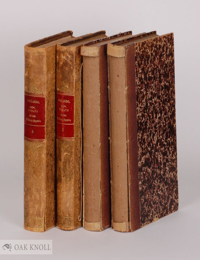 Order Nr. 3650 ENSAYO DE UNA BIBLIOTECA ESPANOLA DE LIBROS RAROS Y CURIOSOS. Bartolome Jose Gallardo.