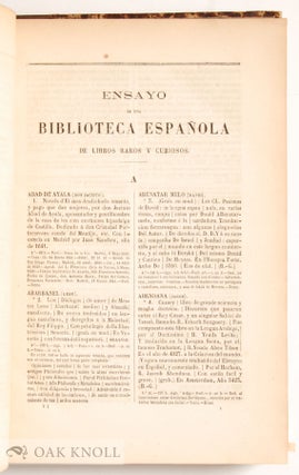 ENSAYO DE UNA BIBLIOTECA ESPANOLA DE LIBROS RAROS Y CURIOSOS