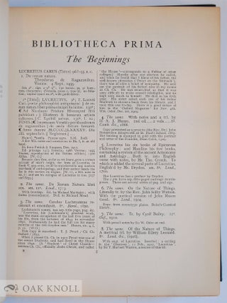 BIBLIOTHECA OSLERIANA, A CATALOGUE OF BOOKS ILLUSTRATING THE HISTORY OF MEDICINE AND SCIENCE, COLLECTED, ARRANGED, AND ANNOTATED BY SIR WILLIAM OSLER AND BEQUEATHED TO McGILL UNIVERSITY.