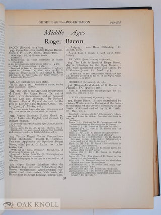 BIBLIOTHECA OSLERIANA, A CATALOGUE OF BOOKS ILLUSTRATING THE HISTORY OF MEDICINE AND SCIENCE, COLLECTED, ARRANGED, AND ANNOTATED BY SIR WILLIAM OSLER AND BEQUEATHED TO McGILL UNIVERSITY.