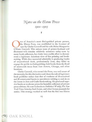 NOTES ON THE HISTORY OF THE ELSTON PRESS.
