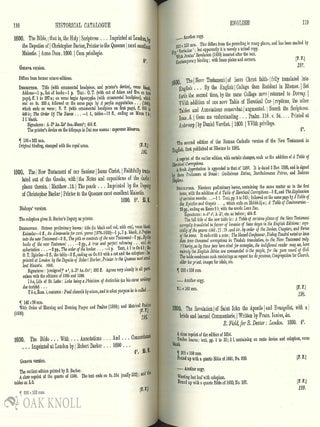 HISTORICAL CATALOGUE OF THE PRINTED EDITIONS OF HOLY SCRIPTURE IN THE LIBRARY OF THE BRITISH AND FOREIGN BIBLE SOCIETY.