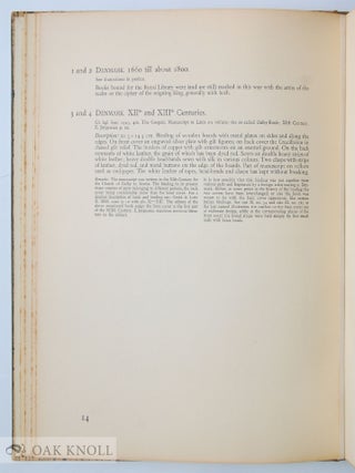 BOOKBINDINGS IN THE PUBLIC COLLECTIONS OF DENMARK VOL. I, THE ROYAL LIBRARY COPENHAGEN.