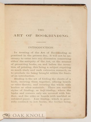 BIBLIOPEGIA; OR, THE ART OF BOOKBINDING, IN ALL ITS BRANCHES ILLUSTRATED WITH ENGRAVINGS.