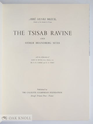 THE TSISAB RAVINE AND OTHER BRANDBERG SITES.