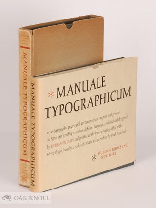 Order Nr. 61424 MANUALE TYPOGRAPHICUM. Hermann Zapf