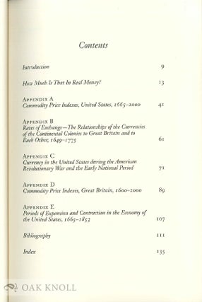 HOW MUCH IS THAT IN REAL MONEY? A HISTORICAL PRICE INDEX FOR USE AS A DEFLATOR OF MONEY VALUES IN THE ECONOMY OF THE UNITED STATES.