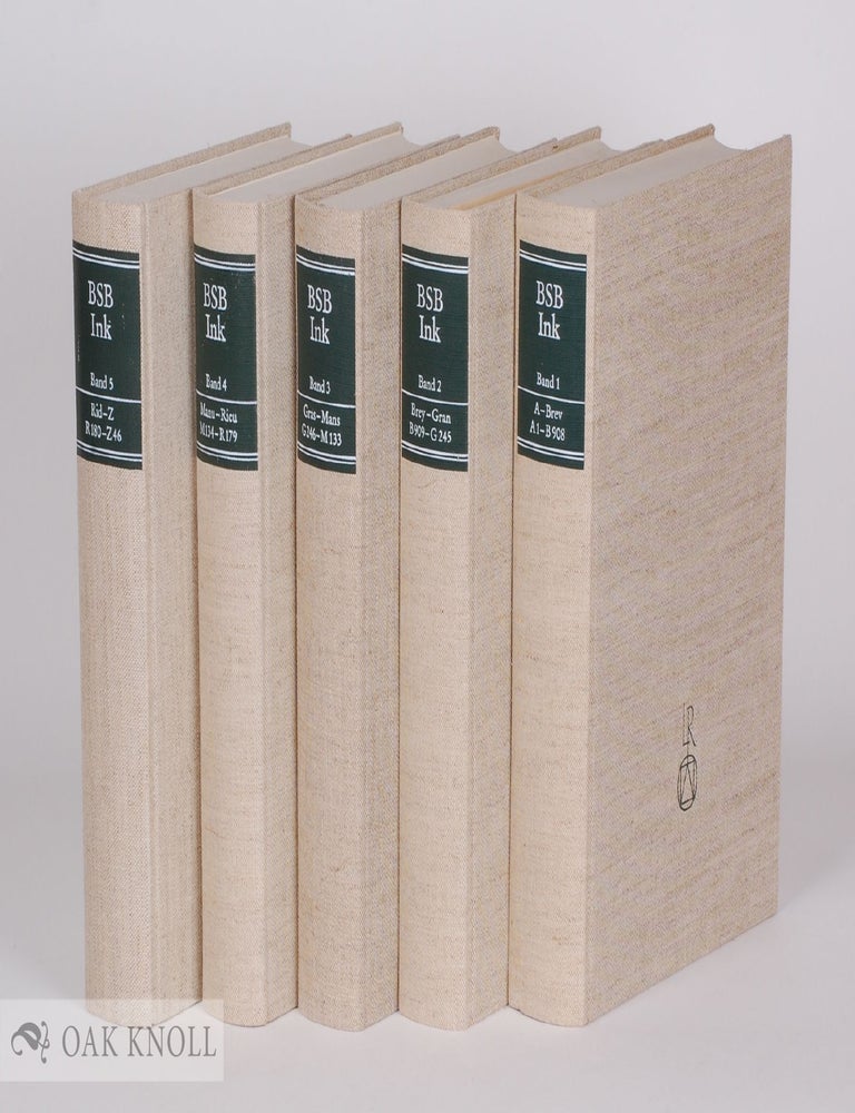 Order Nr. 76172 BAYERISCHE STAATSBIBLIOTHEK INKUNABELKATALOG.