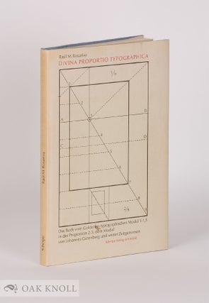 Order Nr. 80873 DIVINA PROPORTIO TYPOGRAPHICA. Raul M. Rosarivo