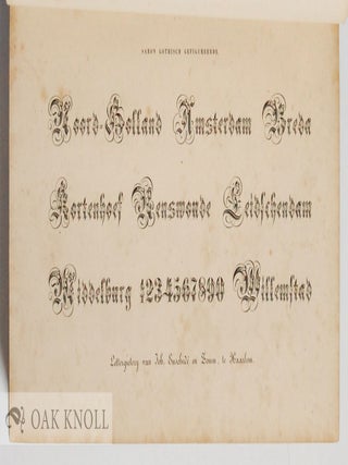 VERVOLG DER LETTERPROEF VAN JOH. ENCCHEDÉ EN ZONEN, TE HAARLEM.