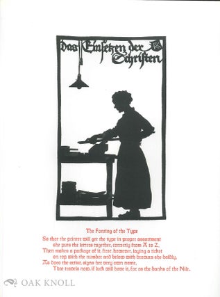 TYPEFOUNDRY IN SILHOUETTE, HOW PRINTING TYPE IS DEVELOPED AT KLINGSPOR BROS. IN OFFENBACH ON THE RIVER MAIN.