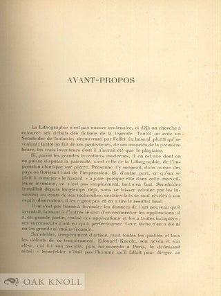 TRAITÉ DE LITHOGRAPHIE. PUBLIÉ PAR LA MAISON CH. LORILLEUX & CIE. HISTOIRE. THÉORIE. PRATIQUE.