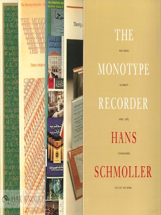 THE MONOTYPE RECORDER, NEW SERIES. NUMBERS 1-10.