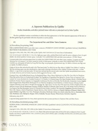 JOHN UPDIKE, A BIBLIOGRAPHY OF PRIMARY AND SECONDARY MATERIALS, 1948-2007