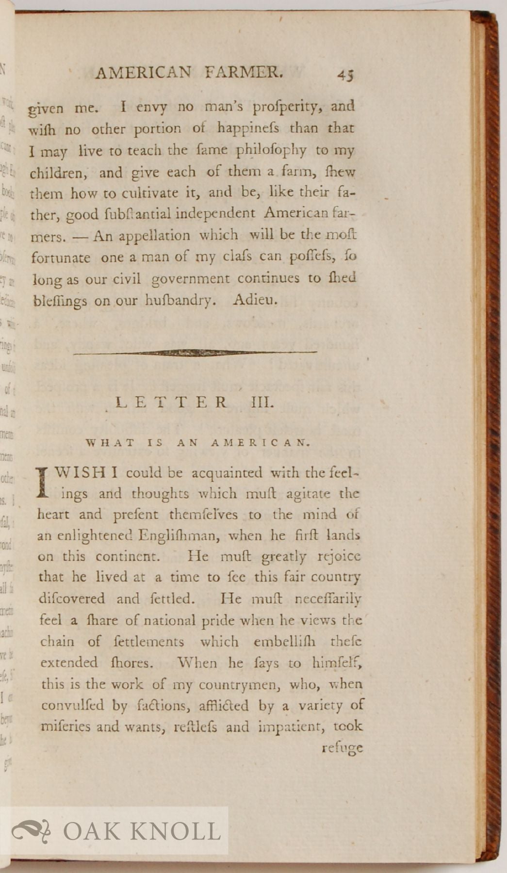 LETTERS FROM AN AMERICAN FARMER | J. Hector St. John