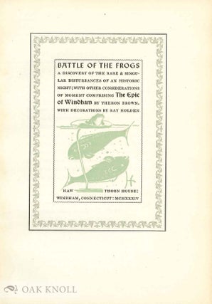 BATTLE OF THE FROGS.