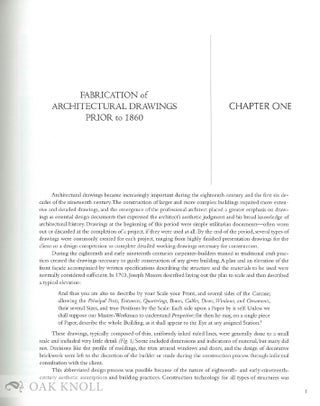 LINE, SHADE AND SHADOW: THE FABRICATION AND PRESERVATION OF ARCHITECTURAL DRAWINGS.