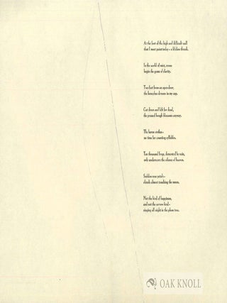 VERSE INTO TYPE: THE APHA POETRY PORTFOLIO.